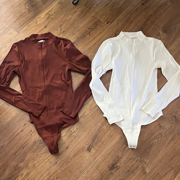 Abercrombie & Fitch Tops - Abercrombie & Fitch Long Sleeve Thong Bodysuit Set (M) FINAL SALE